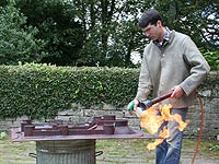 Patination of Bedford Castle